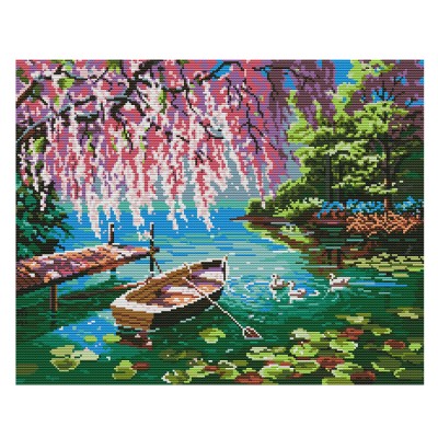 NKF landscape pattern aida cloth needlework home decoration cross stitch embroidery