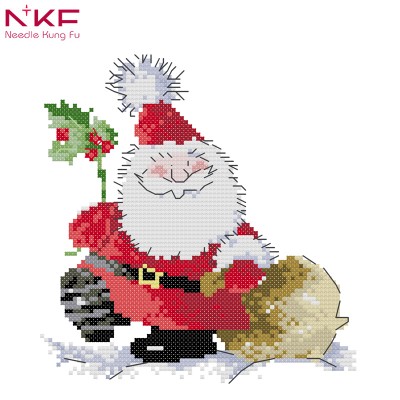 NKF Santa Claus 4 diy craft counted stamped 11ct 14ct cross stitch kits for christmas