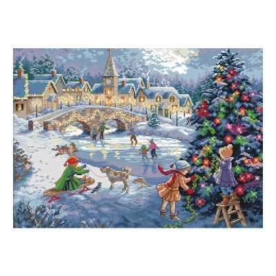 NKF A Christmas celebration cross stitch for wall decor home decoration embroidery kits diy